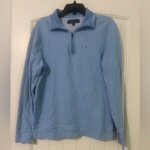 Crown & Ivy Men's S Light Blue Zip-Up Shirt